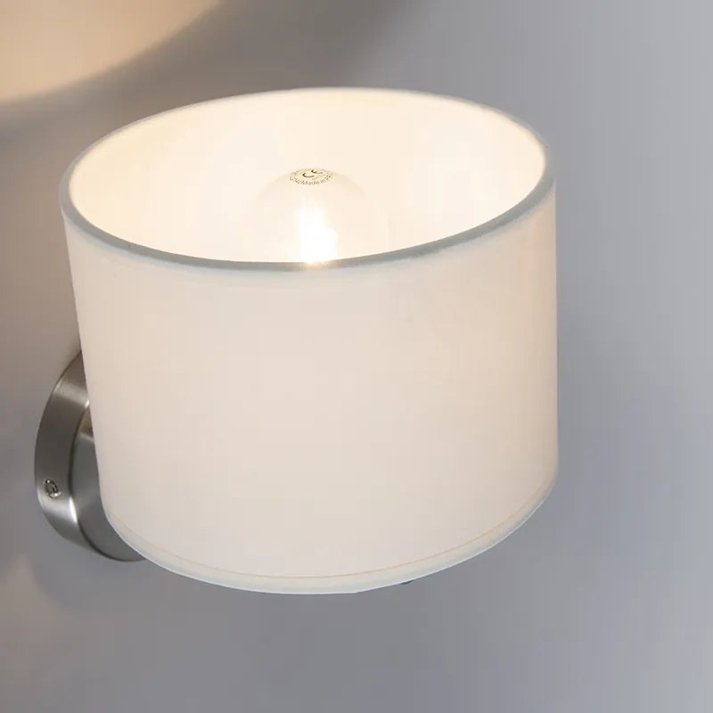 Nowoczesna lampa ścienna biała okrągła - VT 1