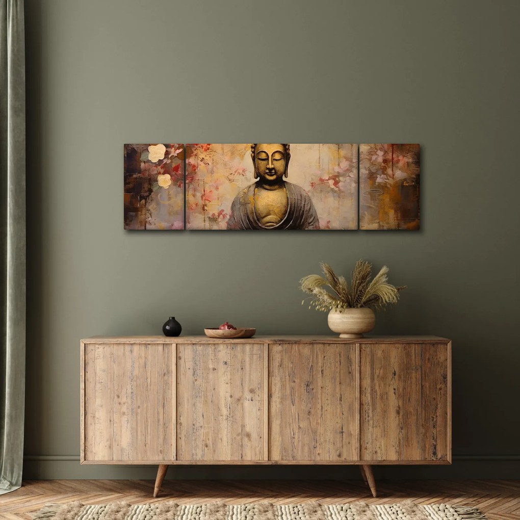 Obraz - Budda, malarstwo (170x50 cm)