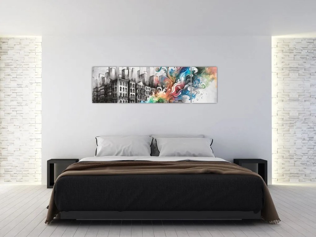 Obraz - Przemysłowe życie (170x50 cm)