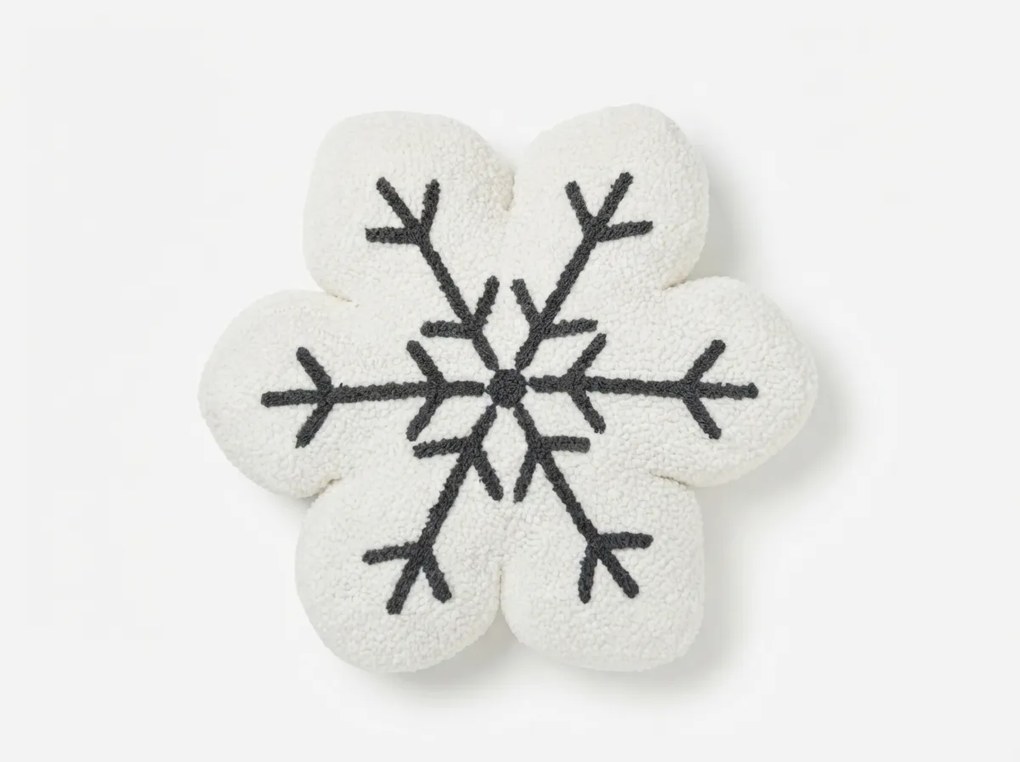 Poduszka dekoracyjna SNOWFLAKE 35x35 cm, biała
