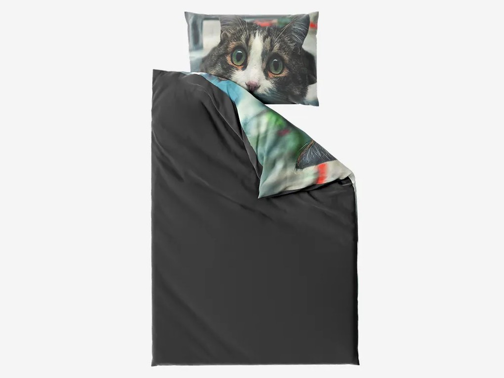 PrzytulneMieszkanie.pl PrzytulneMieszkanie.pl Pościel 3D KOT PRĘGOWANY Rozmiar pościeli: 70 x 90 cm | 140 x 200 cm