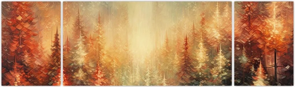 Obraz - Malowanie lasów (170x50 cm)