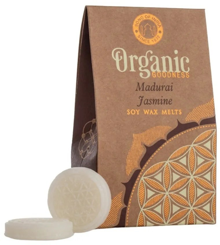 Organiczny wosk topliwy w monetach Flower of Life, Madurai Jasmine