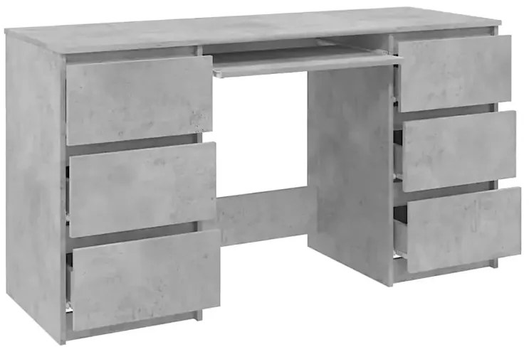 Minimalistyczne biurko w kolorze szarego betonu G7-M08