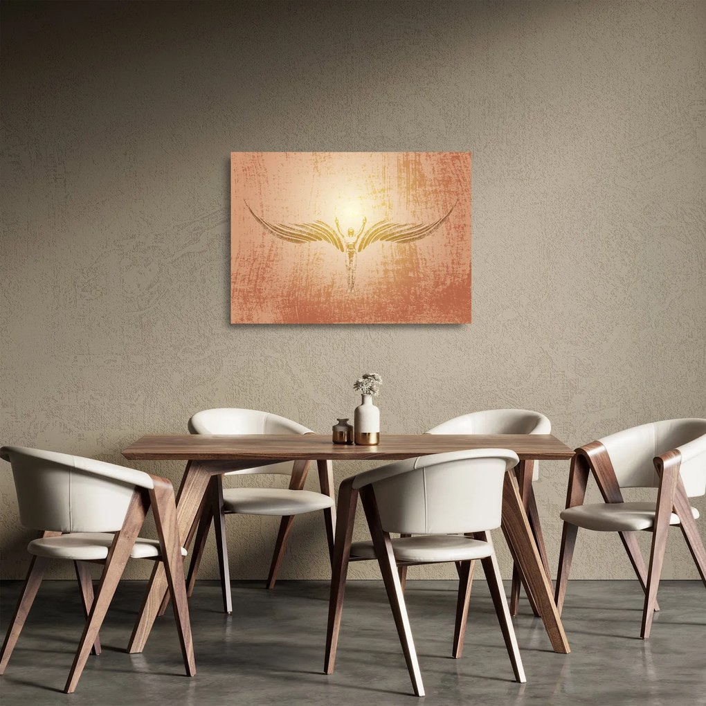 Obraz na szkle - Anielska abstrakcja (70x50 cm)