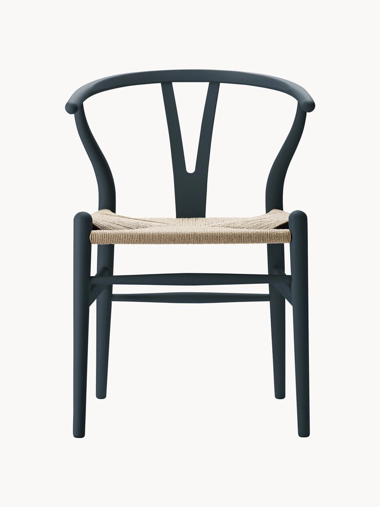 Krzesło z drewna z ręcznie plecionym siedziskiem CH24 Wishbone Chair