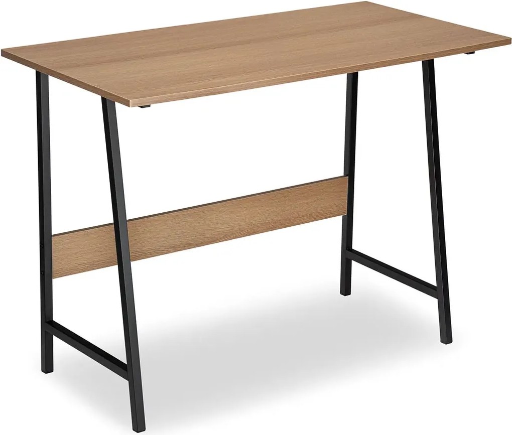 Industrialne biurko z metalowym stelażem modern oak M1-H46