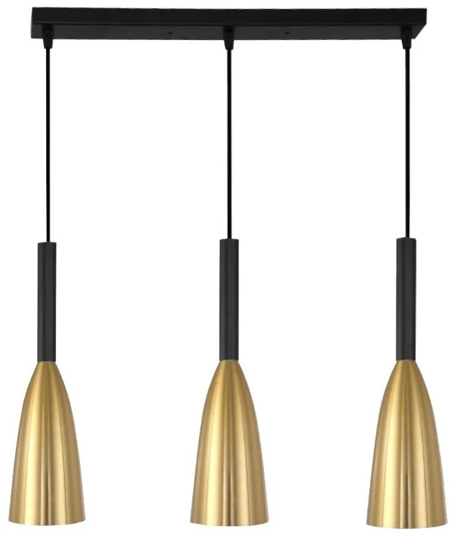 Lampa sufitowa metalowa klosz wisząca AT38-3SZ-Gold