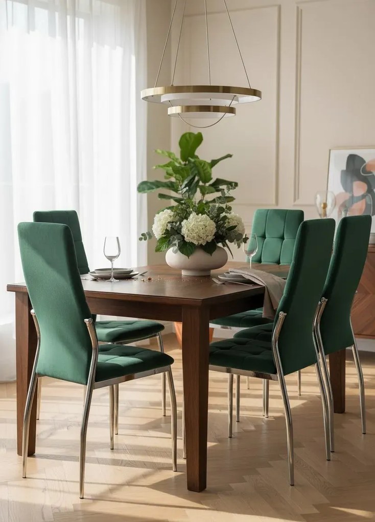 Zielone nowoczesne pikowane krzesło glamour R2-E98