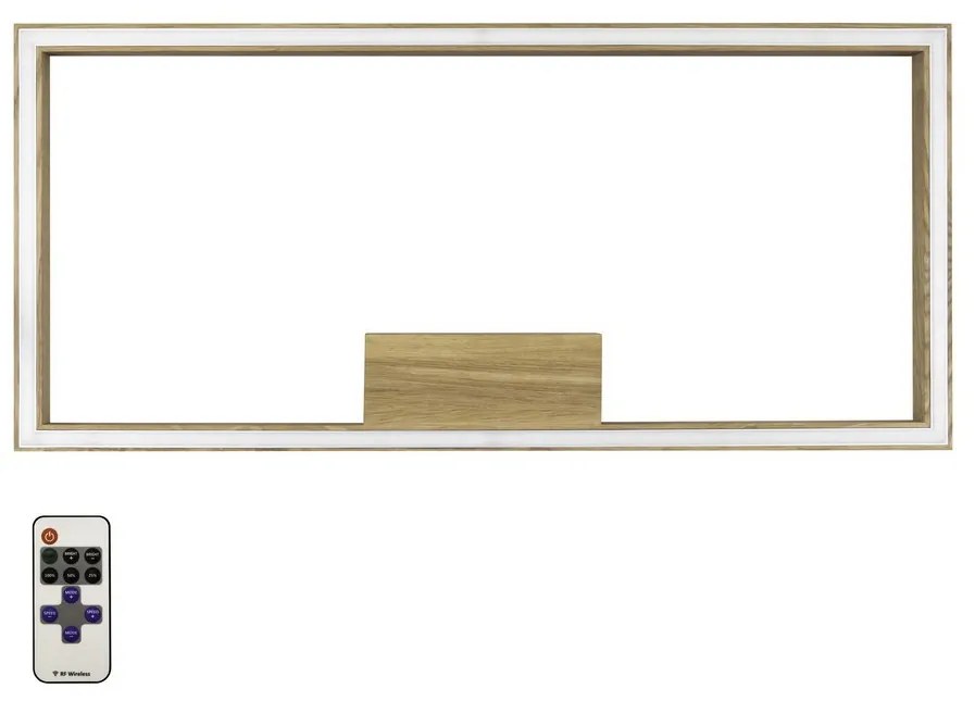 Spot-Light 91401174 - ściemnialna oprawa LED RAMME LED/34W/230V + pilot, matowy dąb