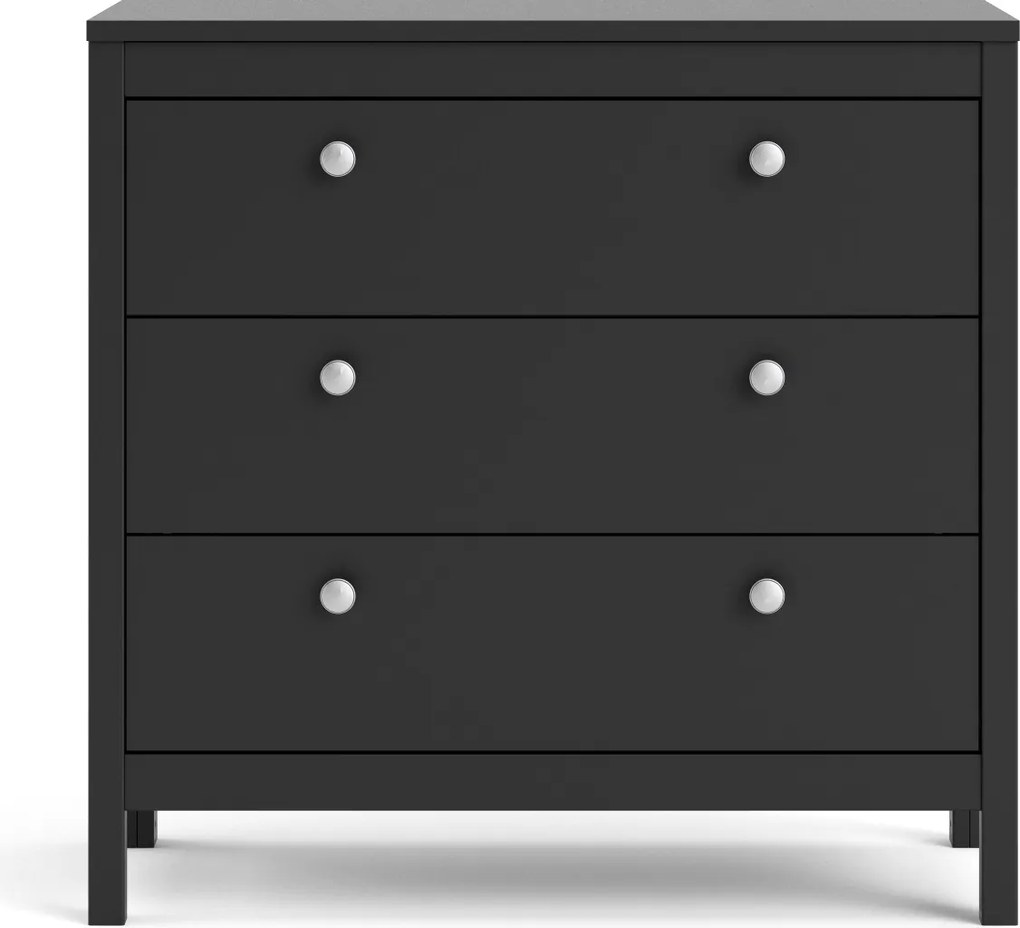 Czarna komoda z szufladami Madrid 3S