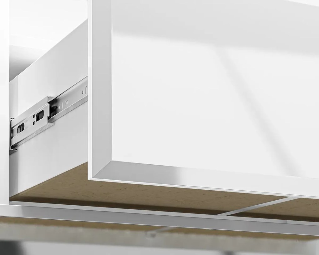 Szafka RTV BLANC 03 1D2S 160 biały połysk ML MEBLE