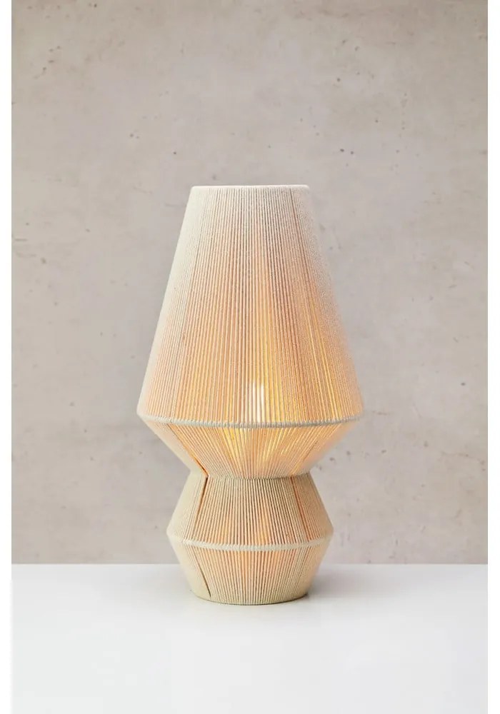 Lampa stołowa w naturalnym kolorze z tekstylnym kloszem (wysokość 54 cm) Razzo – Markslöjd