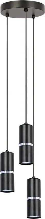 Potrójna metalowa lampa wisząca tuba - A563 F8-R37