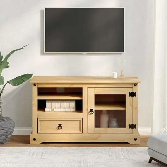 Szafka RTV z litego drewna sosnowego - Rodemo 5X