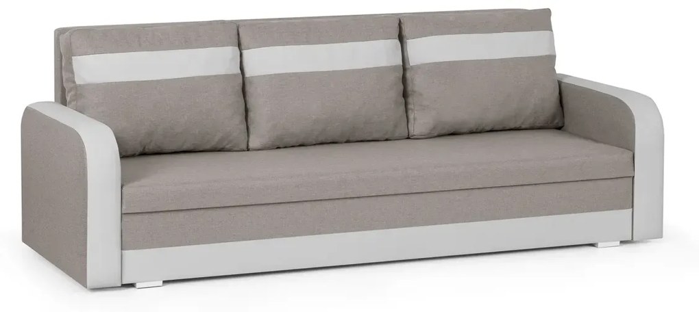 Kanapa sofa 3 os z funkcją spania CONDI Beżowy/Biały