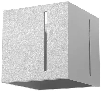 Szary kwadratowy kinkiet LED - 3X EX525 C6-F75