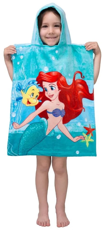 Turkusowy szlafrok dziecięcy frotte Ariel Friends – Jerry Fabrics