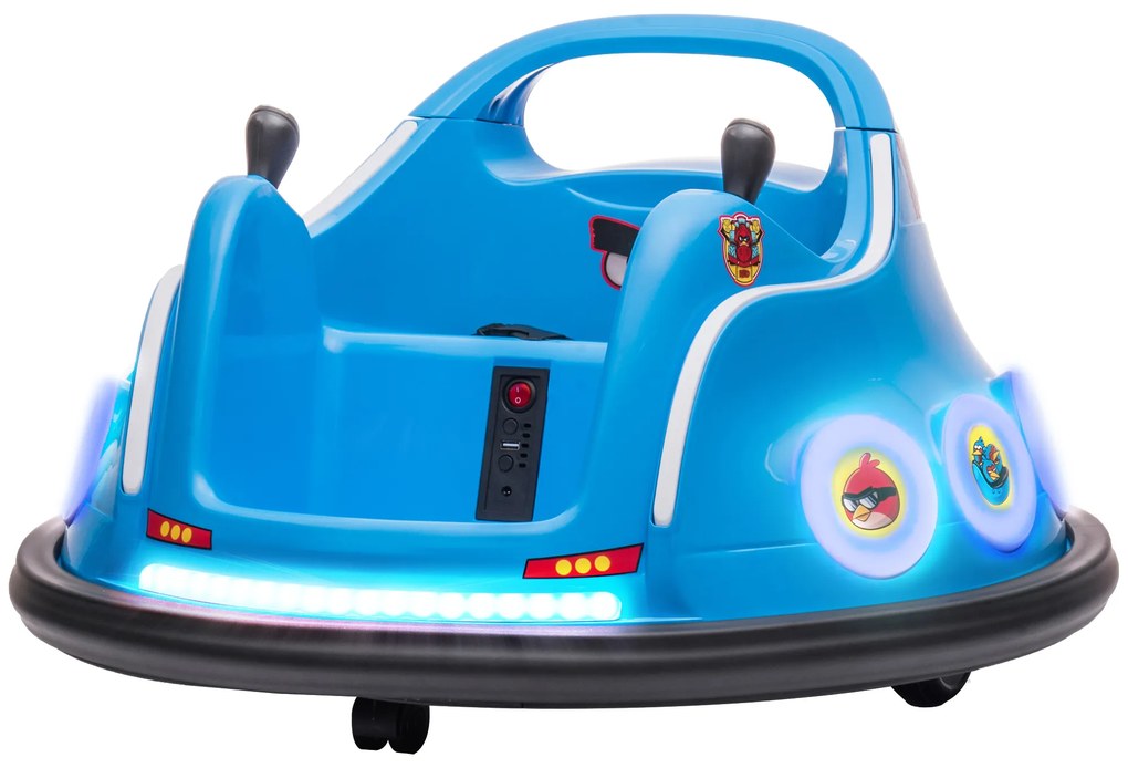 AIYAPLAY Dziecięcy autoscooter, obrót 360°, dla 3-5 lat, z pilotem, muzyką, Niebieski