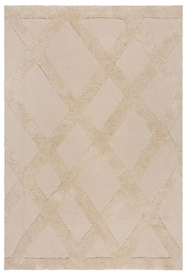 Beżowy bawełniany dywan 120x170 cm Tessa Diamond – Flair Rugs