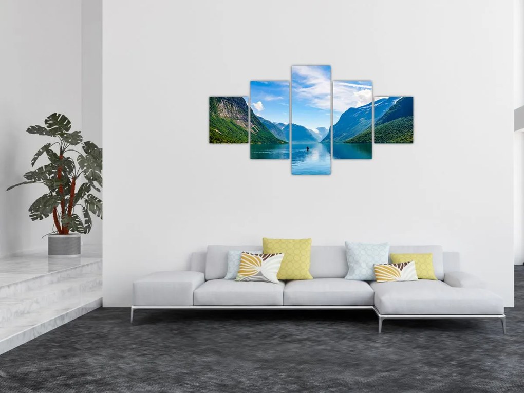 Obraz - Jezioro Lovatnet (125x70 cm)