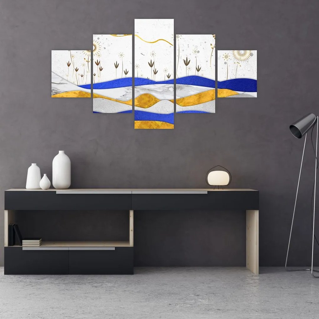 Obraz - Złote Góry (125x70 cm)
