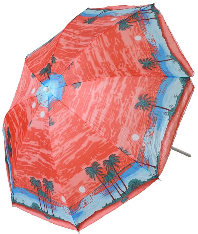 Parasol PALM BEACH 180 cm, czerwony