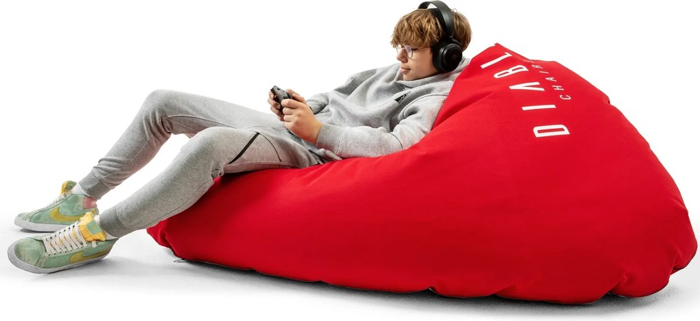 Pufa gamingowa dla młodzieży Diablo czerwona