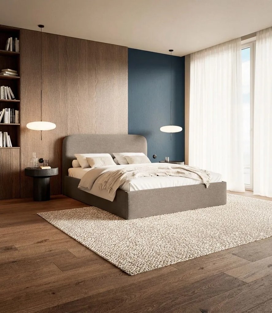 Łóżko Pure 160x200, tkanina WIND 11, stelaż metalowy (bezmateraca)