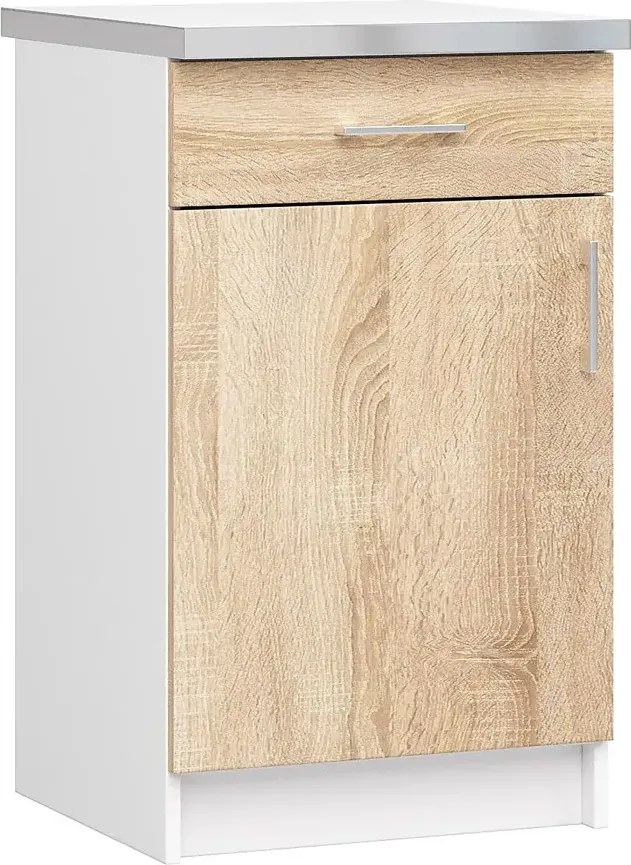 Dolna szafka kuchenna z blatem dąb sonoma 50 cm F0-P96