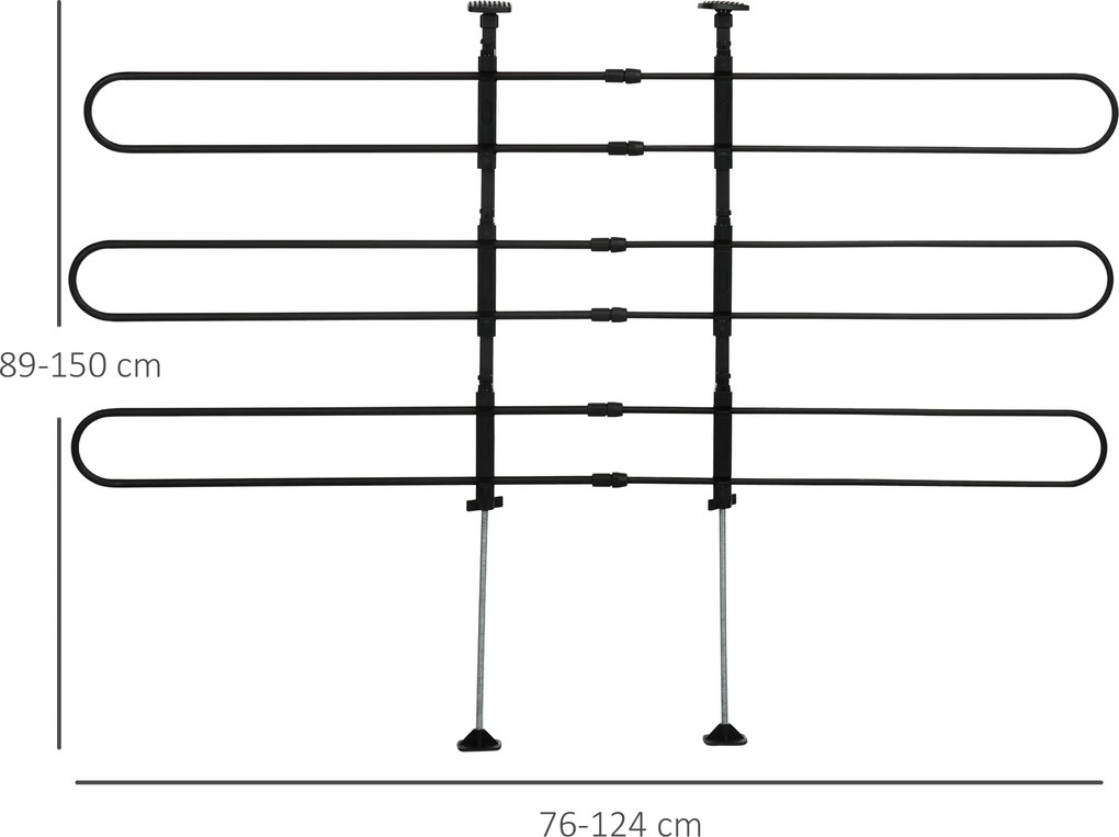 PawHut Bariery ochronne do samochodu dla psów Regulowane kratki bezpieczeństwa | Aosom PL