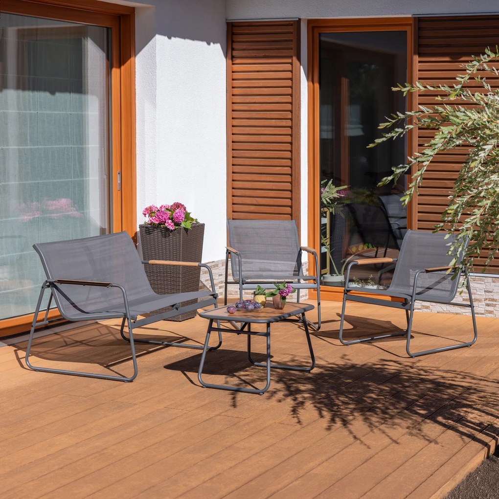 Zestaw mebli ogrodowych Harlem antracyt PATIO