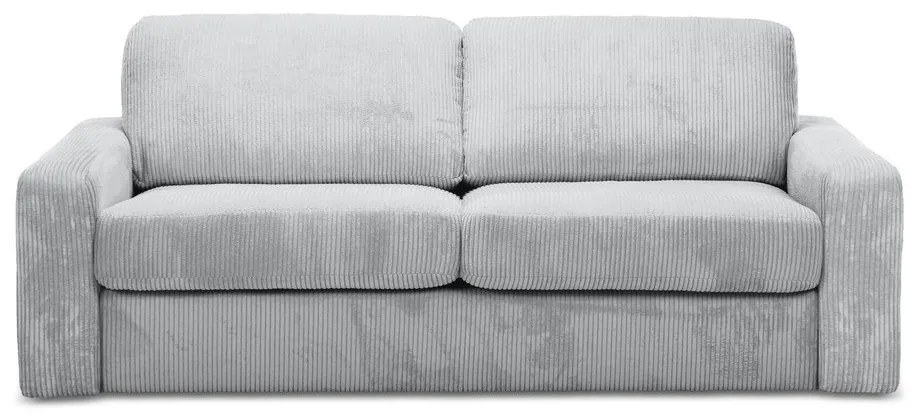 Jasnoszara sztruksowa rozkładana sofa 195 cm Nona – Makamii