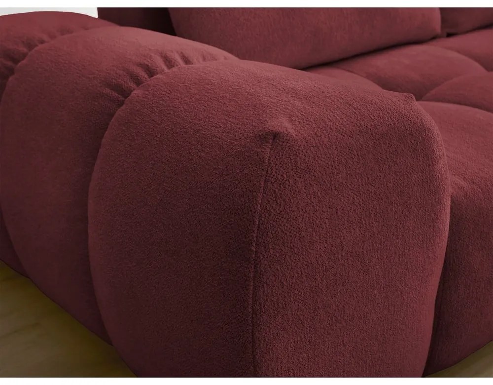 Bordowa sofa z tkaniny szenilowej 278 cm Everest – Bobochic Paris