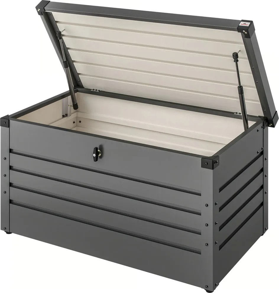 Metalowa skrzynia ogrodowa METALBOX, 385L, 120×62×63cm, antracytowa Gardebruk