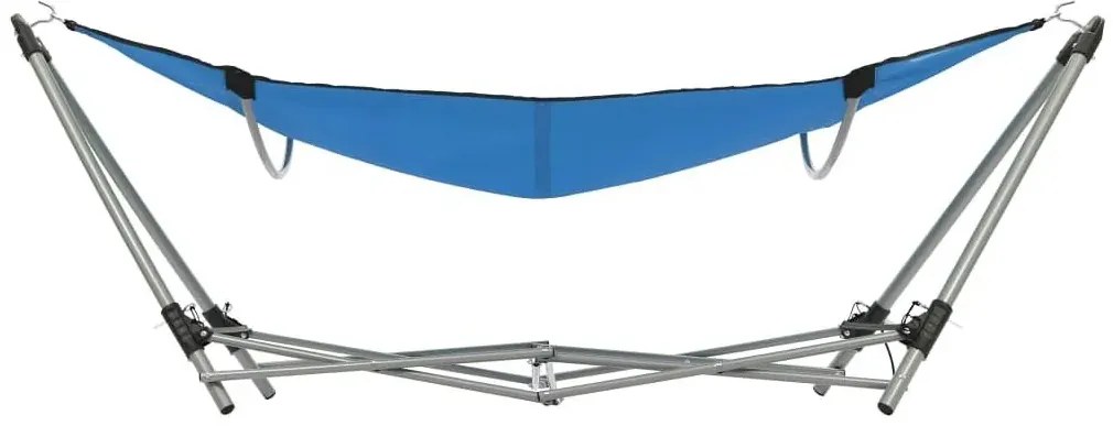 Niebieski hamak ze składanym stelażem K6-P84