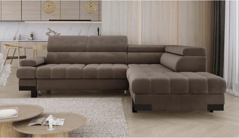 Narożnik SELVA L z funkcją spania i pojemnikiem WERSAL