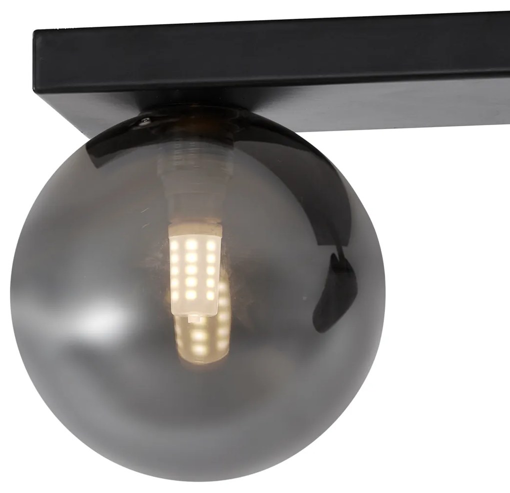 Nowoczesna lampa sufitowa czarna 2-punktowa z możliwością przechylania - Lesly