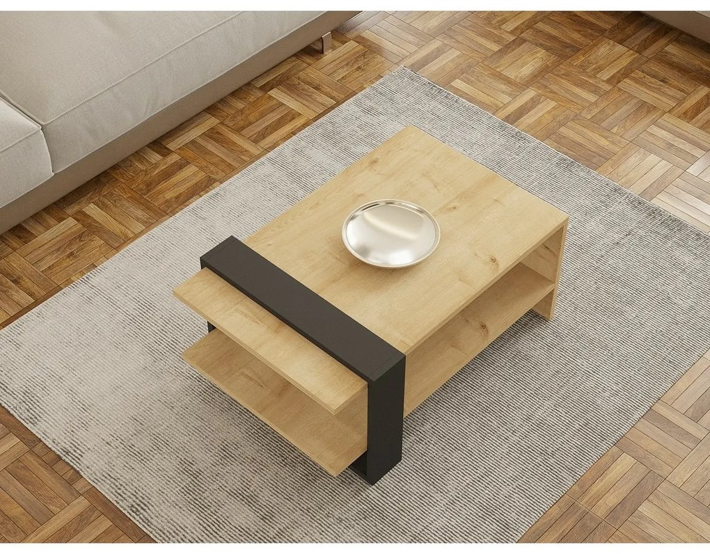 Stolik konferencyjny Yonca Anthracite and Sapphire Oak