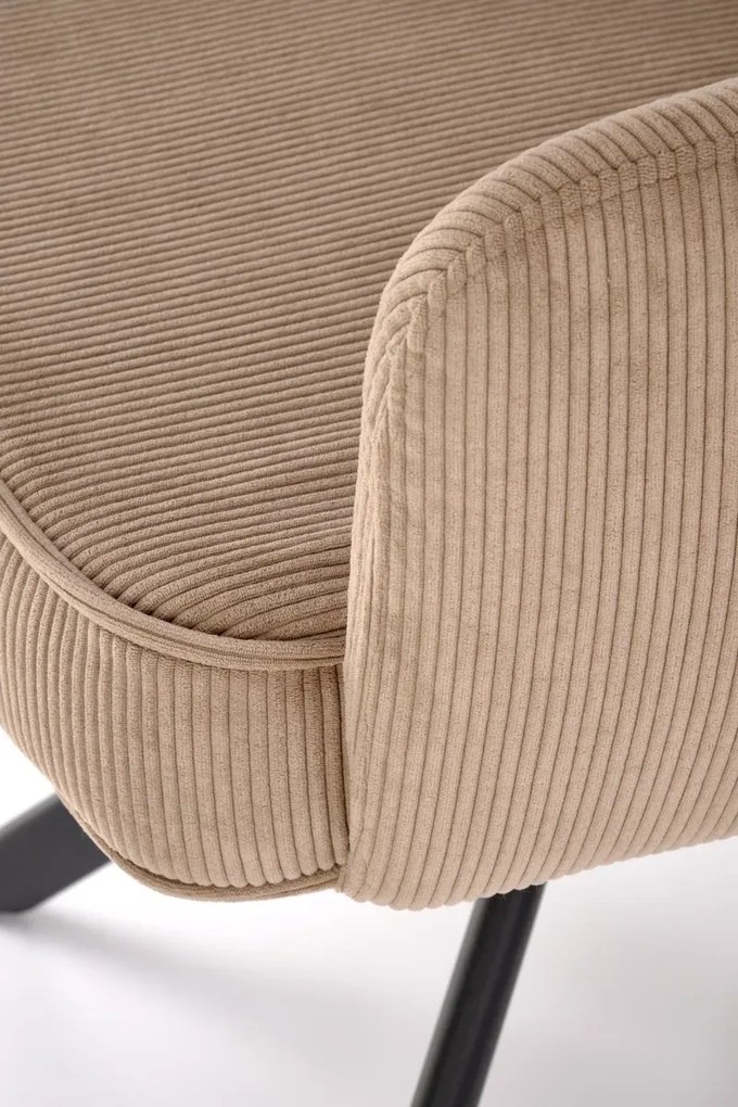 Krzesło tapicerowane K528 cappuccino obracane HALMAR