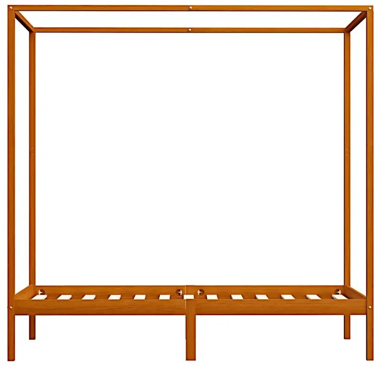 Miodowo brązowe pojedyncze łóżko 90x200cm P0-T27