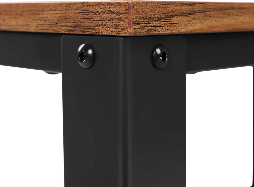 Stolik pomocniczy na kółkach TAYLOR 60x40 cm, rustykalny brązowy