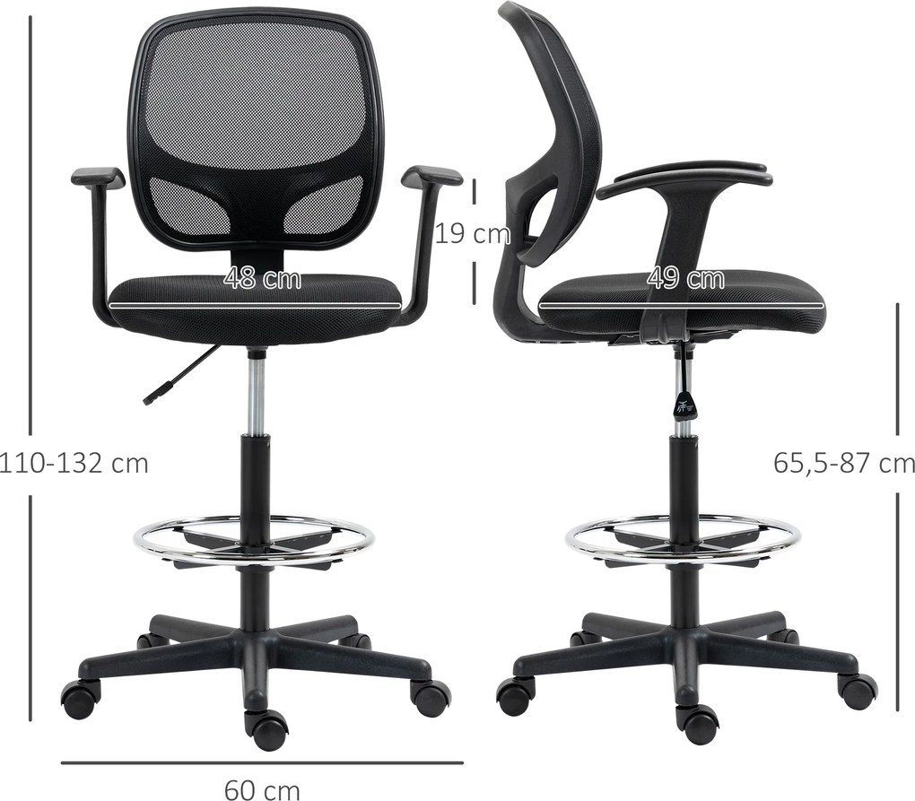 Vinsetto Krzesło Biurowe Obrotowe z Regulacją Wysokości Krzesło Gamingowe Fotel Biurowy | Aosom PL