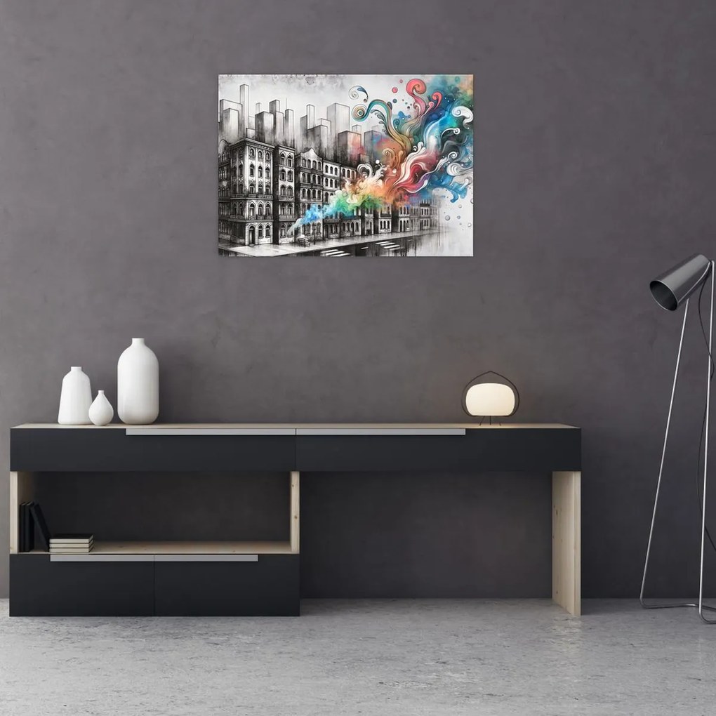Obraz na szkle - Przemysłowe życie (70x50 cm)