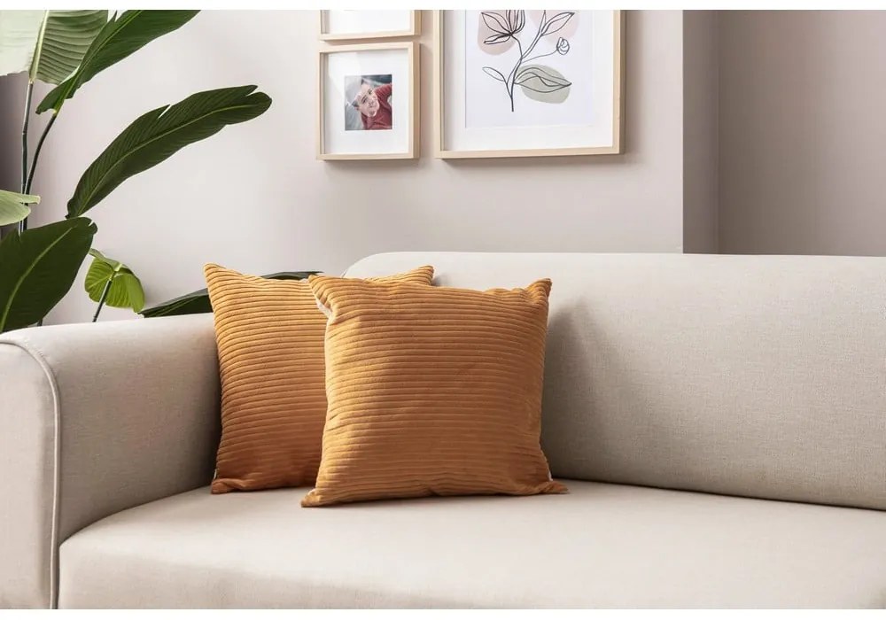 Sztruksowe poszewki na poduszki zestaw 2 szt. 43x43 cm – Mioli Decor