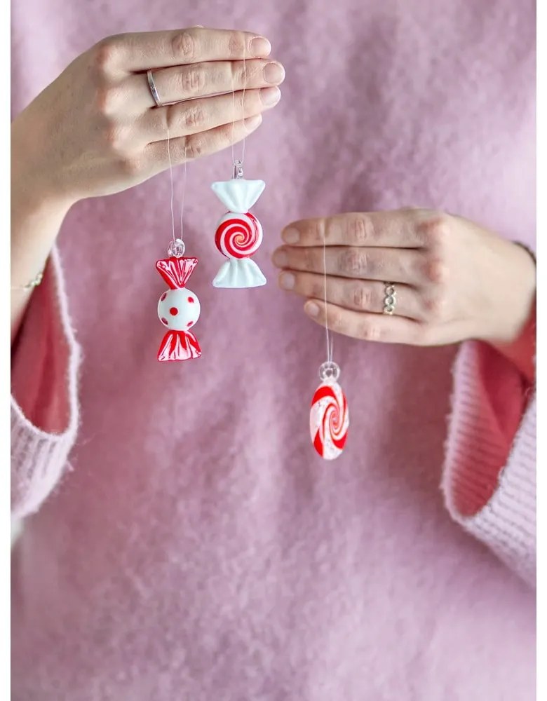 Szklane ozdoby świąteczne wykonane ręcznie zestaw 3 szt. 6 cm Festive – Bloomingville