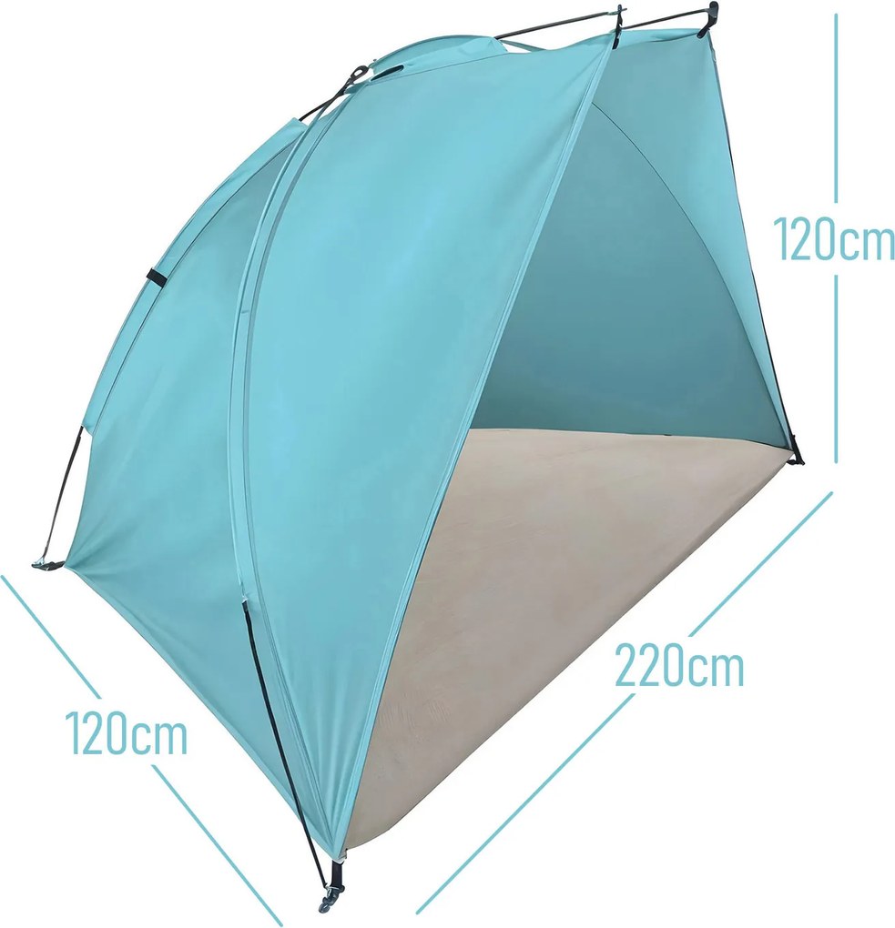 Duży namiot plażowy parawan na plażę półnamiot 220x120x120cm + pokrowiec