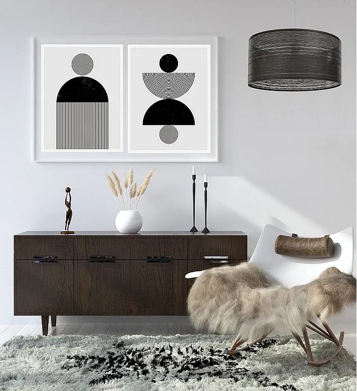 Lampa wisząca NATURAL DARK 50 grafitowa