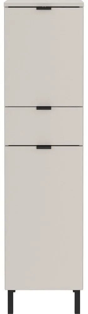 Kremowa wysoka/wąska szafka łazienkowa 30x120 cm Arcena – Germania