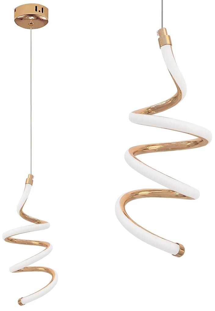 LAMPA SUFITOWA WISZĄCA LED LHJ096-1CP JASNE RÓŻOWE ZŁOTO